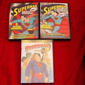 Superman Cartoon Classics, Lot Of 3, DvDs.
